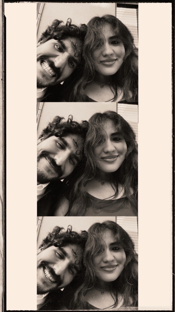 Black and white film strip portraits of Ricardo and Jhoan